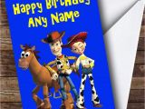 Toy Story Birthday Cards toy Story Woody Jessie Personalised Birthday Card the