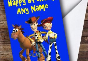 Toy Story Birthday Cards toy Story Woody Jessie Personalised Birthday Card the