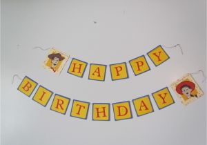 Toy Story Happy Birthday Banner Scrap 4u toy Story Woody and Jessie Happy Birthday Banner