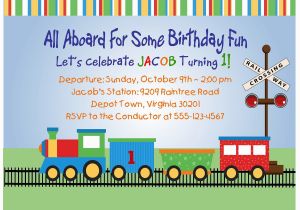 Train Birthday Card Printable Train Invitation Templates Free