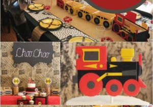 Train Decorations for Birthday Party A Choo Choo Train themed Boy 39 S 2nd Birthday Party