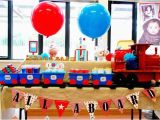 Train Decorations for Birthday Party Kara 39 S Party Ideas Train Boy themed Birthday Party