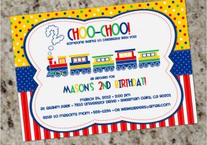 Train themed Birthday Invitations Colorful Train themed Party Invitations for Kids Free