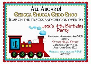 Train themed Birthday Invitations Train Birthday Party Invitations Ideas Bagvania Free