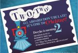 Train themed Birthday Invitations Two Two Train themed 2nd Birthday Party Invitation Print Your