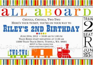 Train Ticket Birthday Invitation Template 9 Train Birthday Invitations for Kid Free Printable