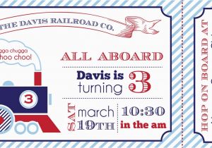 Train Ticket Birthday Invitation Template Diy Train Party Invitations Party Invitations Ideas