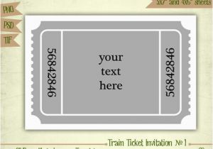 Train Ticket Birthday Invitation Template Train Invitation Template