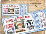 Train Ticket Birthday Invitation Template Train Invitation Vintage Train Birthday Invite by 2birdstudios