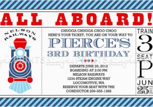 Train Ticket Birthday Invitation Template Train Ticket Printable Birthday Invitation Dimple Prints