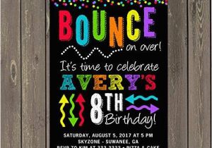 Trampoline Birthday Party Invitation Wording Amazon Com Trampoline Park Bounce Jump Colorful and