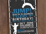 Trampoline Birthday Party Invitation Wording Jump Trampoline Park Birthday Party Invitation