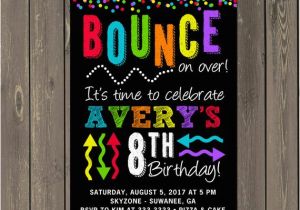 Trampoline Birthday Party Invitations Free Bounce Party Invitation Trampoline Park Birthday Party