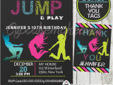 Trampoline Birthday Party Invitations Free Trampoline Birthday Party Invitation Personalized D7