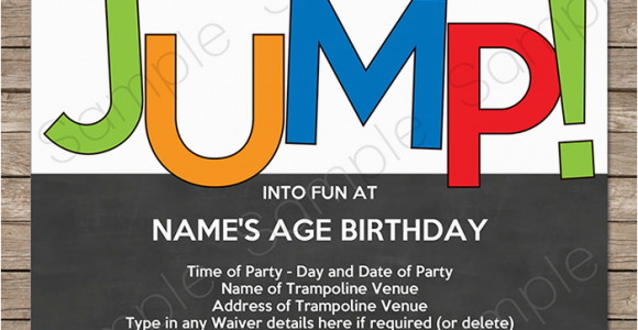 Trampoline Birthday Party Invitations Free Trampoline Party Invitations Birthday Party Template