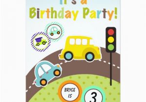 Transportation Birthday Party Invitations Custom Transportation Birthday Party Invitation Zazzle Com