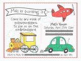 Transportation Birthday Party Invitations Mia 39 S Invitation Momistabeginnings