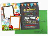 Transportation Birthday Party Invitations Planes Trains and Automobiles Twins First Birthday