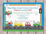 Transportation Birthday Party Invitations Printable Transportation Birthday Party Invitation