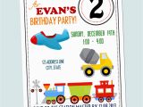 Transportation Birthday Party Invitations Transportation Birthday Invitation Planes by Goodhuedesigns