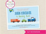 Transportation Birthday Party Invitations Transportation Birthday Invitation Transportation