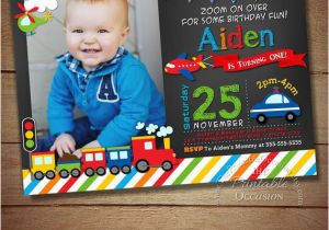 Transportation Birthday Party Invitations Transportation Birthday Invitation Transportation