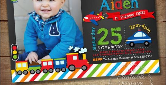Transportation Birthday Party Invitations Transportation Birthday Invitation Transportation
