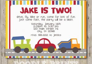 Transportation Birthday Party Invitations Transportation Birthday Party Invitations Google Search