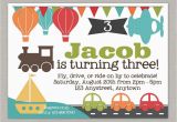 Transportation Birthday Party Invitations Transportation Invitation Transportation Birthday Invitation