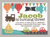 Transportation Birthday Party Invitations Transportation Invitation Transportation Birthday Invitation