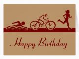 Triathlon Birthday Cards Ladies Triathlon Happy Birthday Card Zazzle