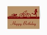 Triathlon Birthday Cards Ladies Triathlon Happy Birthday Card Zazzle