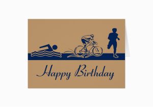 Triathlon Birthday Cards Triathlon Happy Birthday Card Zazzle Com