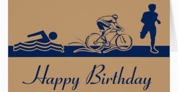 Triathlon Birthday Cards Triathlon Happy Birthday Card Zazzle Com