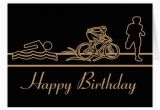 Triathlon Birthday Cards Triathlon Happy Birthday Card Zazzle