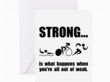 Triathlon Birthday Cards Triathlon Strong Greeting Cards Pk Of 10 by theteeroom