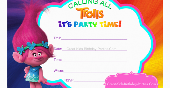 Trolls Birthday Card Printable Come Find Your Happy Place with Our Free Trolls Party