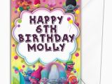 Trolls Birthday Card Printable Inspired by Trolls Personalised Birthday Card All Ways