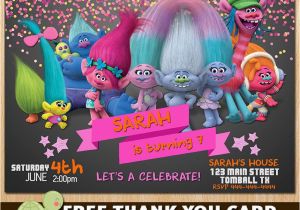 Trolls Birthday Invitations Walmart Etsy Product Troll Party Ideas Pinterest