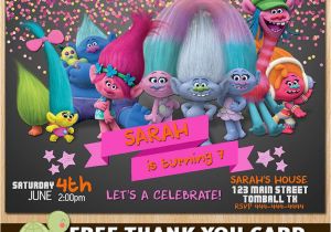 Trolls Birthday Invitations Walmart Etsy Product Troll Party Ideas Pinterest