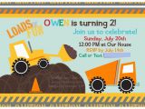 Truck themed Birthday Invitations Construction Truck theme Boy S Birthday Party My Digital