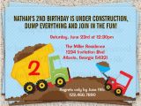 Truck themed Birthday Invitations Dump Truck Invitation Dump Truck Birthday by Invitationblvd
