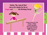 Tumbling Birthday Party Invitations 7 Best Images Of Gymnastic Birthday Invitations Printable