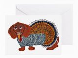 Turkish Birthday Card Dachshund Thanksgiving Turkey Greeting Cards by