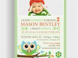 Turning 2 Birthday Invitations Custom 2nd Birthday Boy Printable Invitation Bella Owl