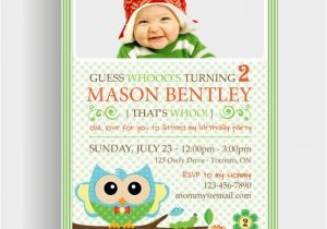 Turning 2 Birthday Invitations Custom 2nd Birthday Boy Printable Invitation Bella Owl
