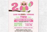 Turning 2 Birthday Invitations Items Similar to Owl Birthday Invitation Printable