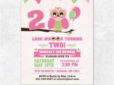 Turning 2 Birthday Invitations Items Similar to Owl Birthday Invitation Printable