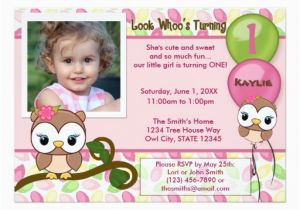 Turning 2 Birthday Invitations Look whoo 39 S Turning Owl Birthday Invitation Photo 5 Quot X 7