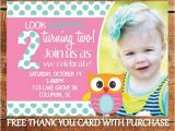 Turning 2 Birthday Invitations Printable Owl Birthday Invitation Look who 39 S Turning Two